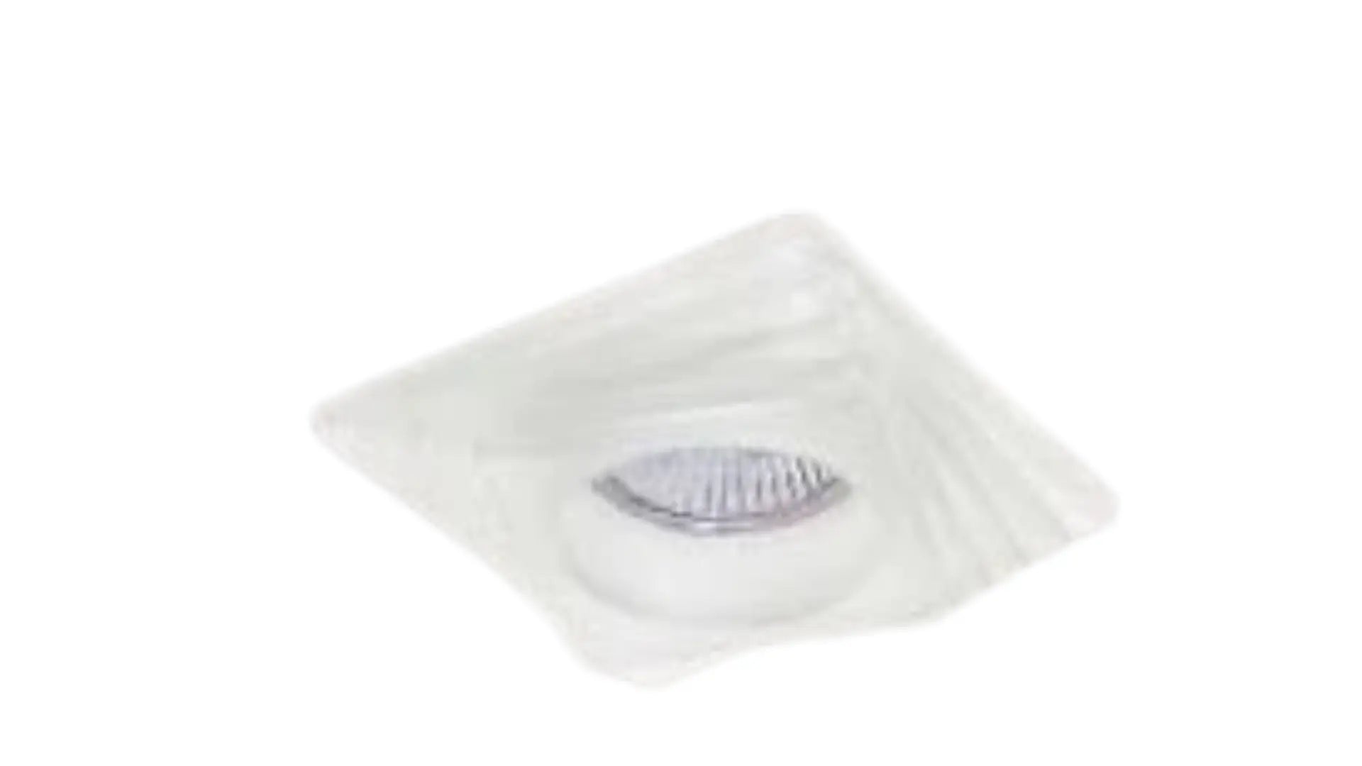 Aro fijo cuadrado Aimur de cristal blanco mate – 1026-06