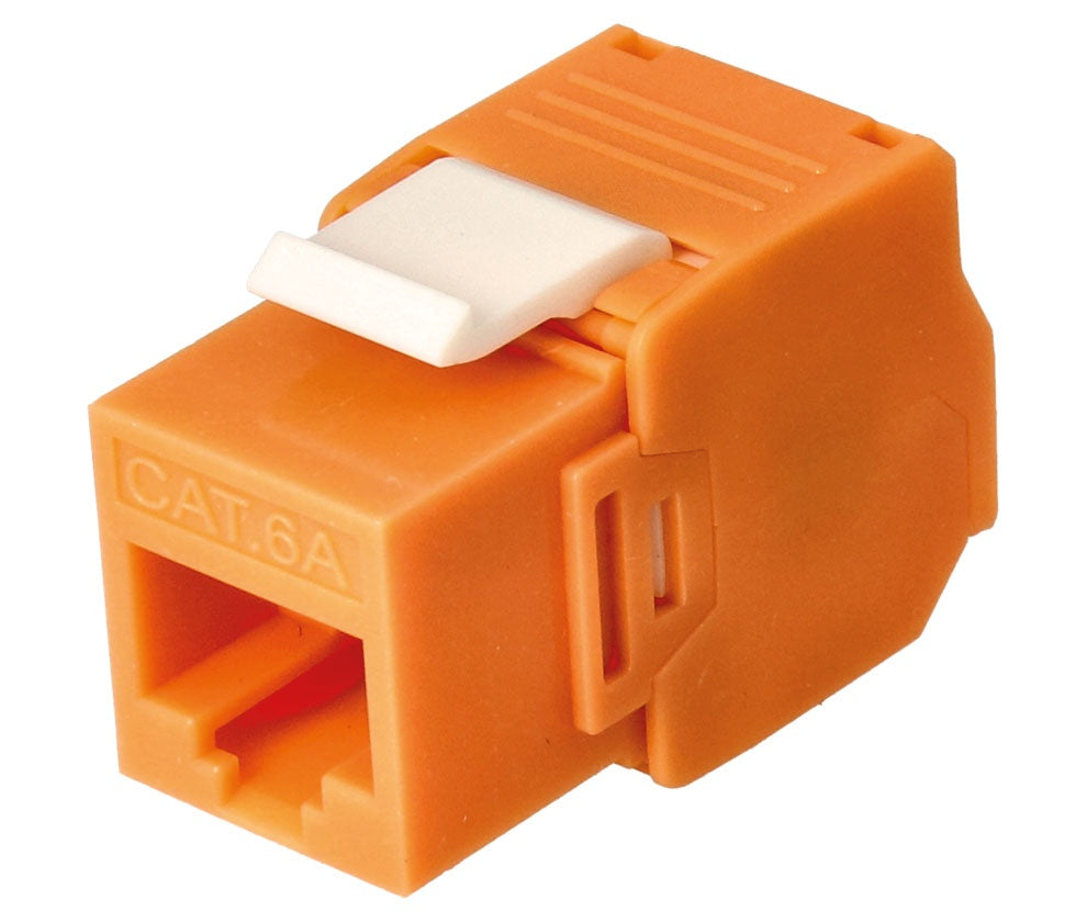 Conector keystone RJ45 Cat. 6A UTP NIMO naranja