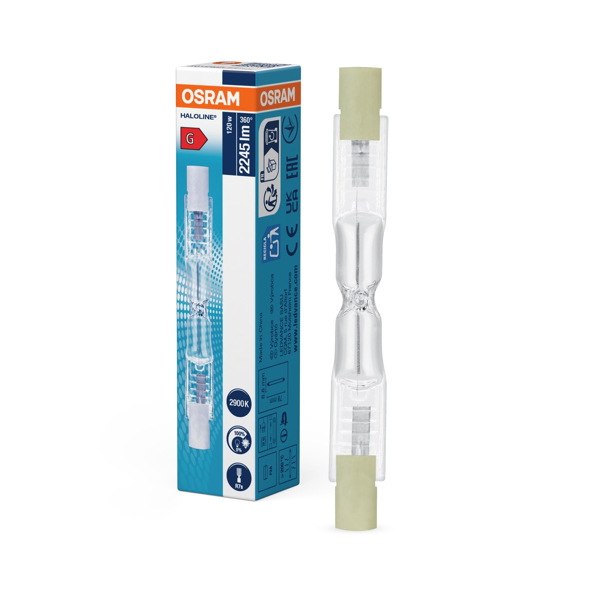 Lámpara halógena lineal Osram Haloline 120 W R7s 78 mm