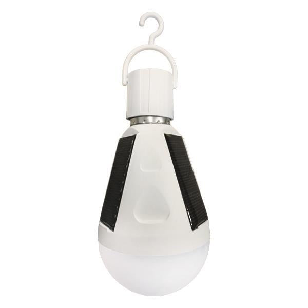 Bombilla LED recargable Aimur con paneles solares