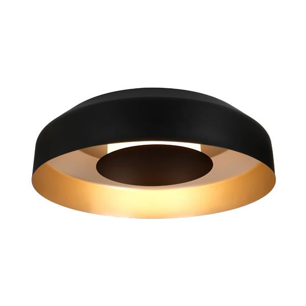 Plafón de techo Aimur Stigma negro y dorado