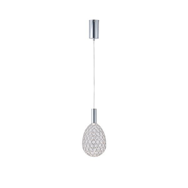 Lámpara colgante Aimur Perforato ovalada plata Ø140 mm