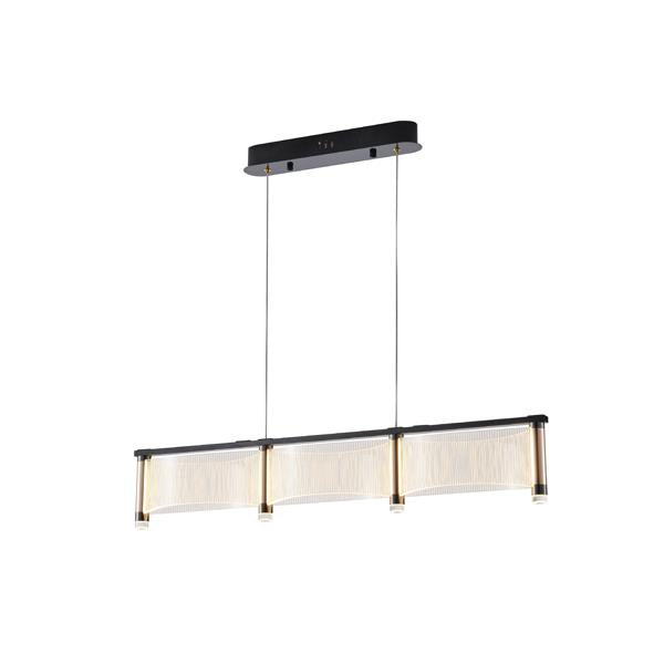 Lámpara colgante Aimur Ravena oro francés de 3 luces