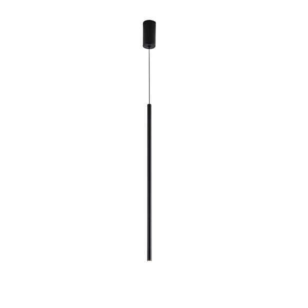 Lámpara colgante Aimur Cascade negro tubo largo