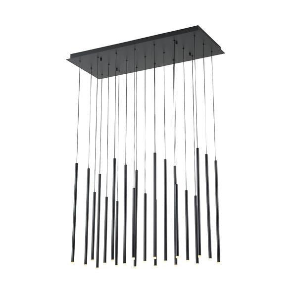 Lámpara colgante Aimur Cascade negro de 21 luces