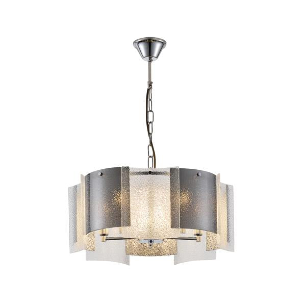 Lámpara colgante Aimur Folia plata de 5 luces
