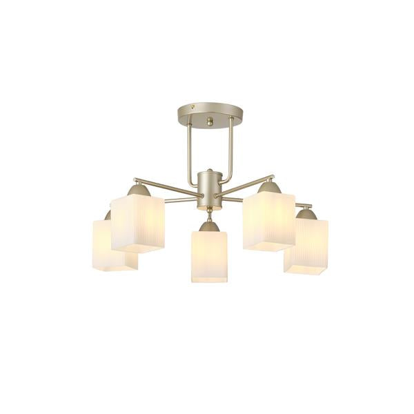 Lámpara colgante Aimur Madisson oro champán de 5 luces