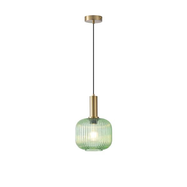 Lámpara colgante Aimur Topaz verde Ø200 mm
