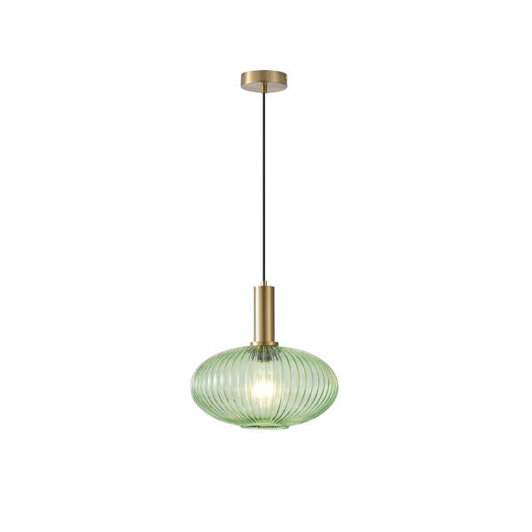 Lámpara colgante Aimur Topaz verde Ø300 mm