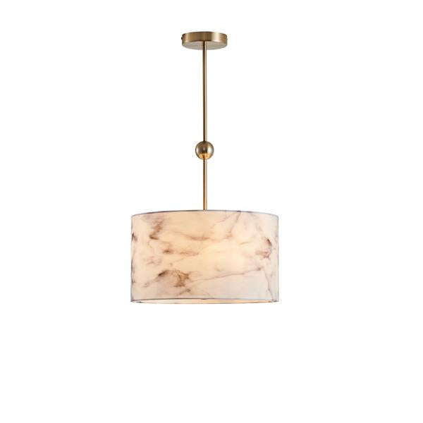 Lámpara colgante Aimur Verona latón titanio Ø380 mm