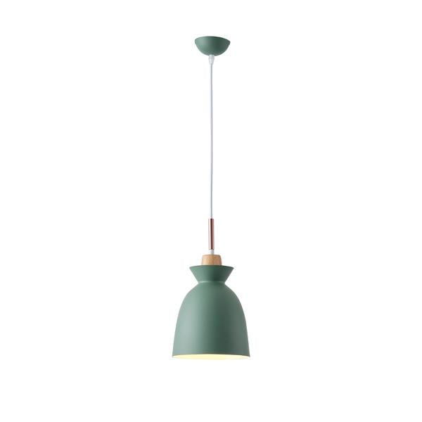 Lámpara colgante Aimur Dignity verde y blanco Ø195 mm