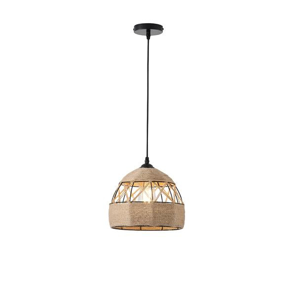 Lámpara colgante Aimur Helios cúpula negro y caqui Ø250 mm