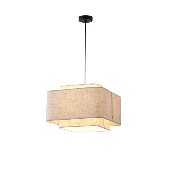 Lámpara colgante Aimur Musa tela beige Ø400 mm