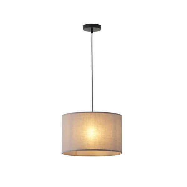 Lámpara colgante Aimur Soho tambor gris Ø380 mm
