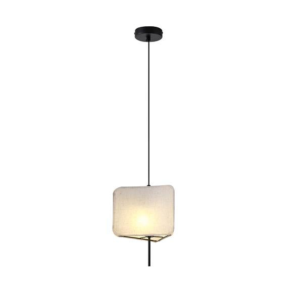 Lámpara colgante Aimur Toscany tela beige Ø250 mm