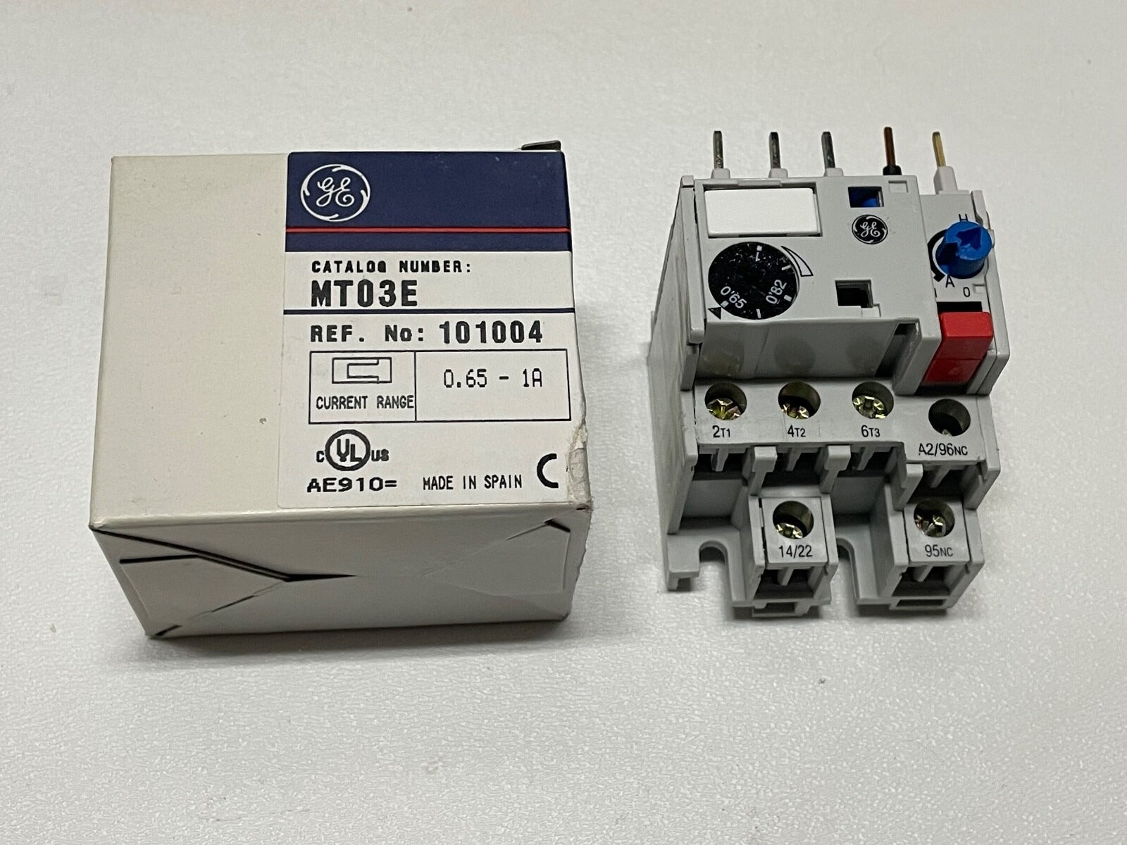Relé térmico GE MT03E de 0,65-1 A