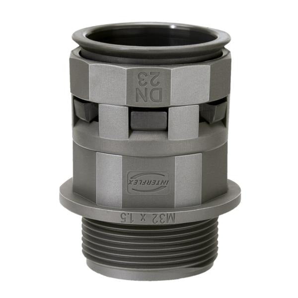 Racor de PVC para tubo rígido gris Interflex