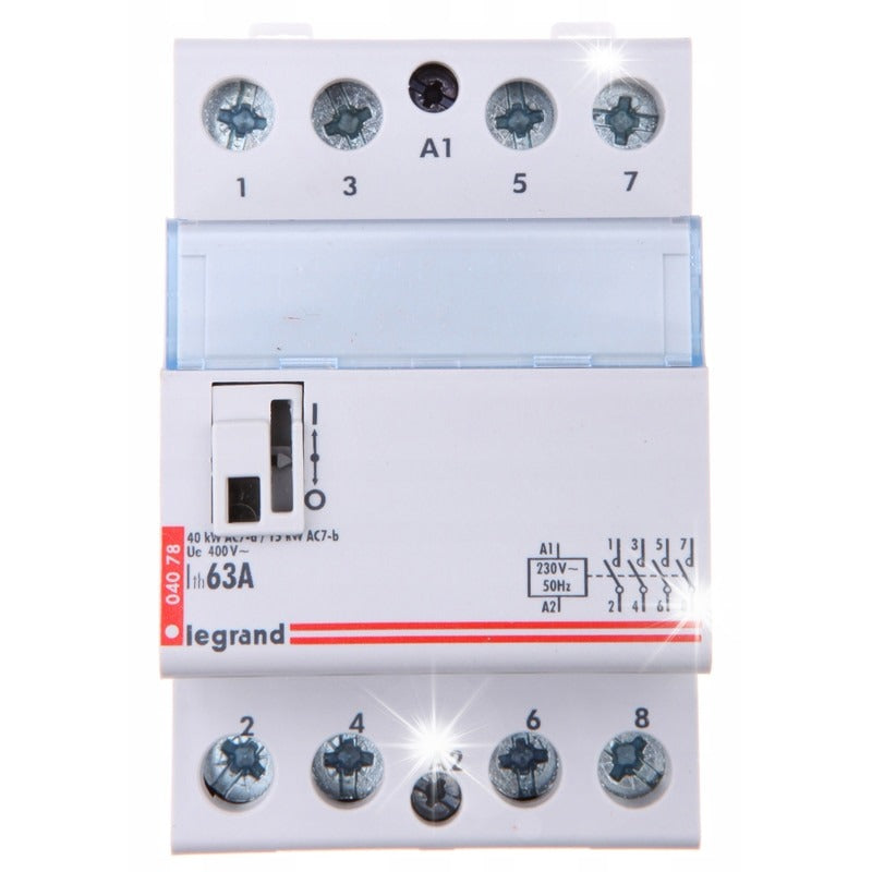 Contactor LX 63 A 3 contactos abiertos bobina 230 V Legrand