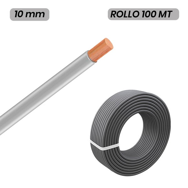 Cable Afirenas H07Z1-K de 10 mm² color gris
