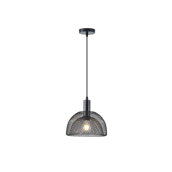 Lámpara colgante Aimur Hood malla negro mate