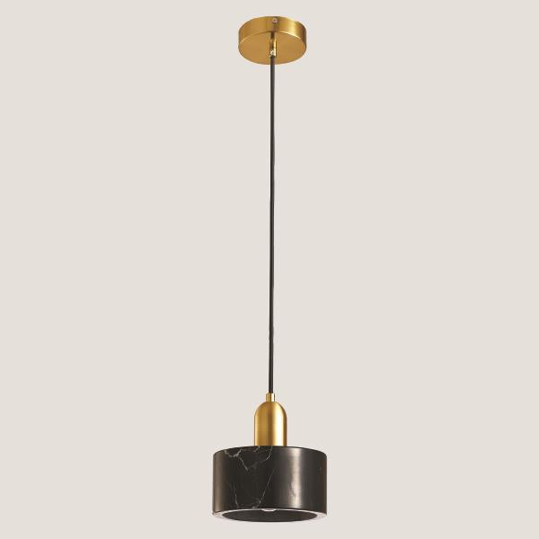 Lámpara colgante Aimur Marble mármol negro y dorado