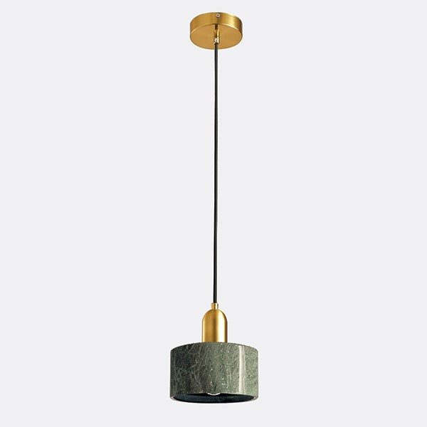 Lámpara colgante Aimur Marble mármol verde y dorado