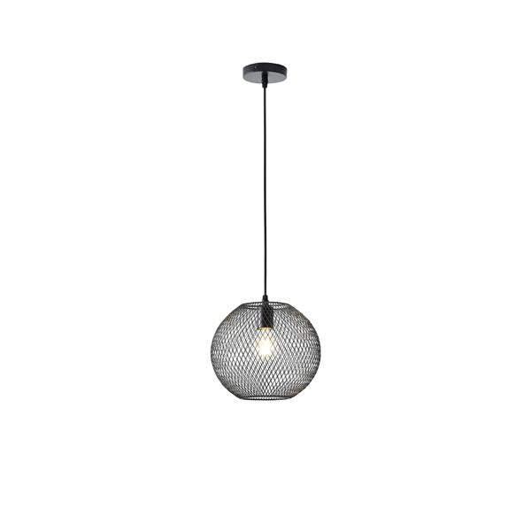 Lámpara colgante Aimur Mesh esfera negra Ø350 mm