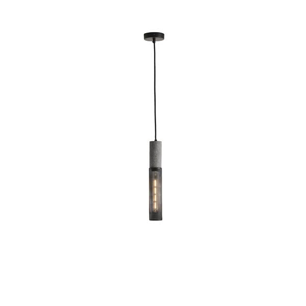 Lámpara colgante Aimur Scouro hormigón negro Ø65 mm
