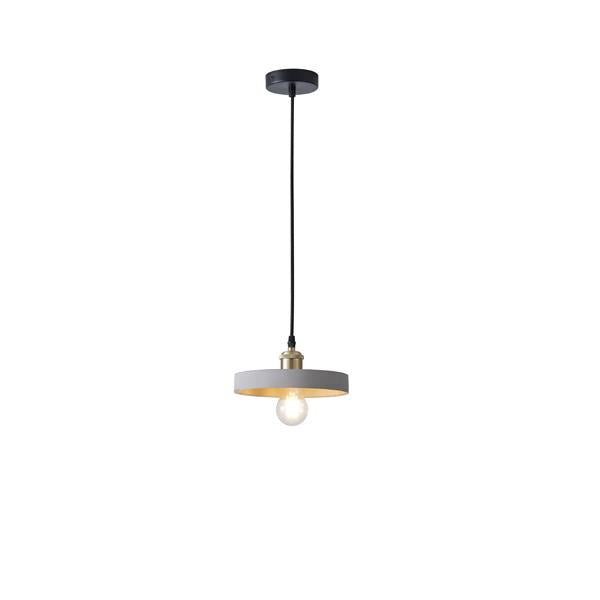 Lámpara colgante Aimur Yeso disco de hormigón gris