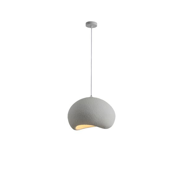 Lámpara colgante Aimur Aeonic efecto piedra blanco Ø340 mm