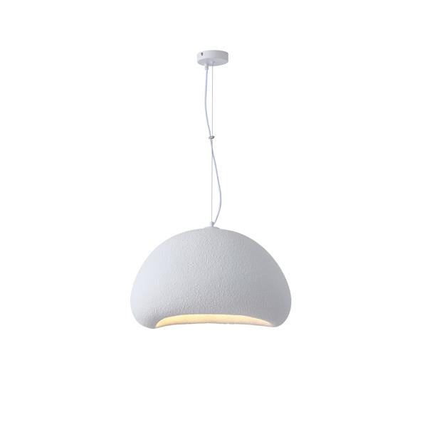 Lámpara colgante Aimur Aeonic efecto piedra blanco Ø500 mm