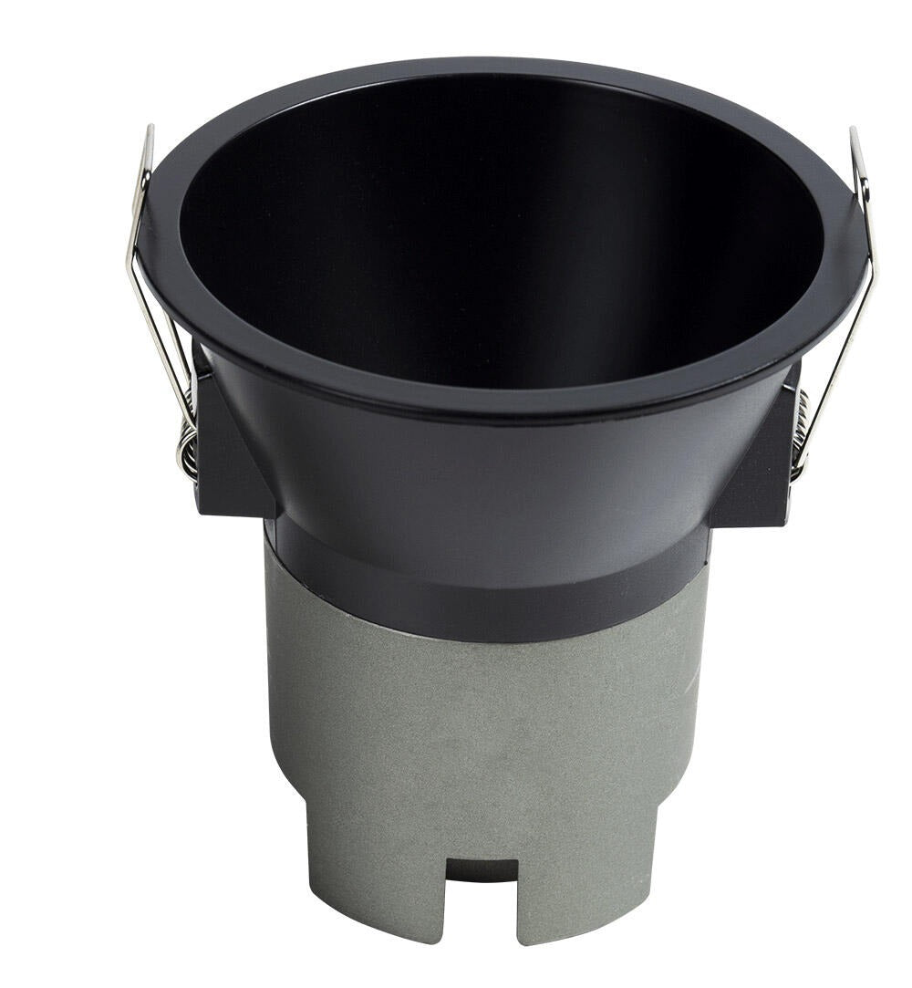 Downlight empotrable circular negro Alverlamp