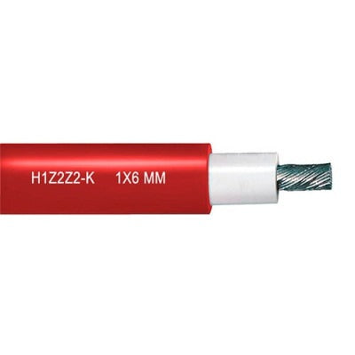 Cable fotovoltaico Solflex H1Z2Z2-K de 6 mm² rojo