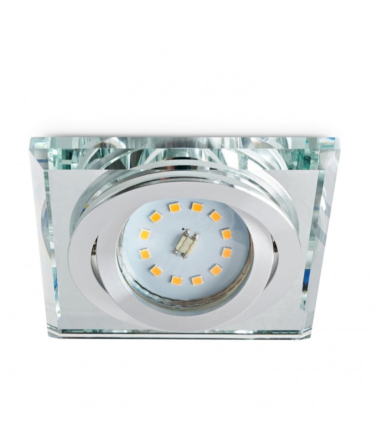 Aro cuadrado empotrable de cristal