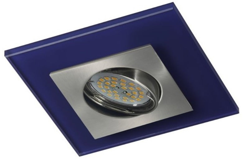 Aro fijo de cristal cuadrado azul cobalto AIMUR