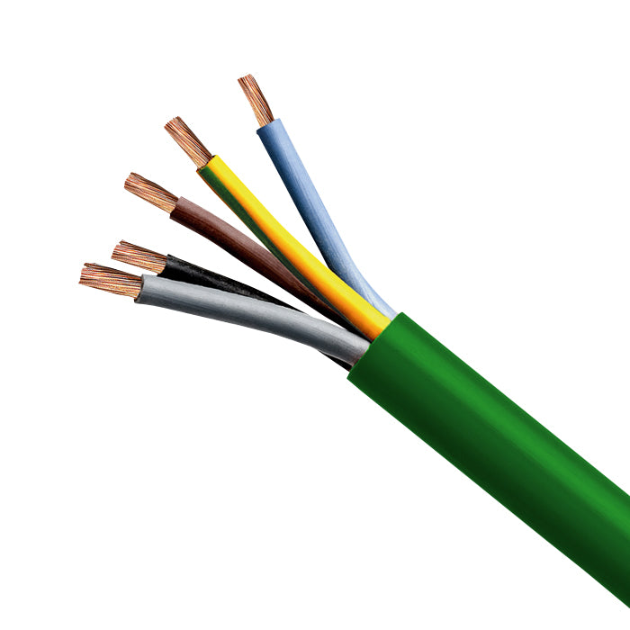 Cable Afirenas-X RZ1-K 4G10 con cubierta verde de Miguelez
