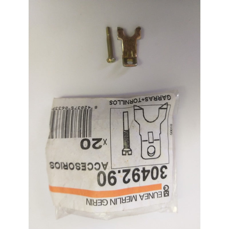 Kit de 20 garras y 20 tornillos para mecanismos