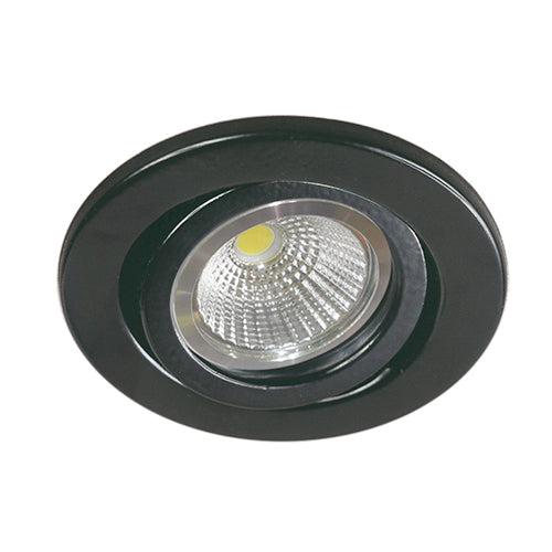 Foco empotrable basculante redondo negro mate Aimur Mobbly R de 102 mm