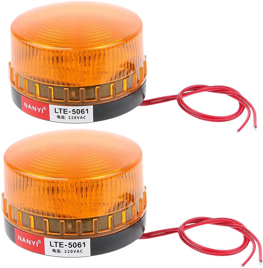 Dos luces de advertencia LED estroboscópicas de 220 V