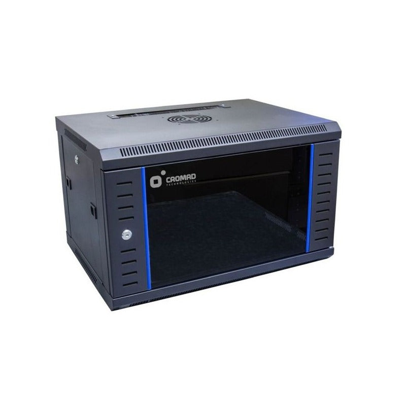 Armario rack 19" de 6U 600x450 mm con puerta