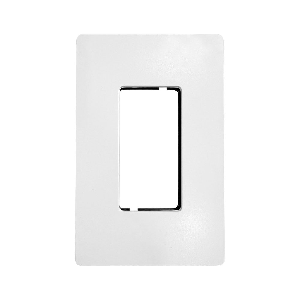 Placa industrial de 1 módulo rectangular blanca