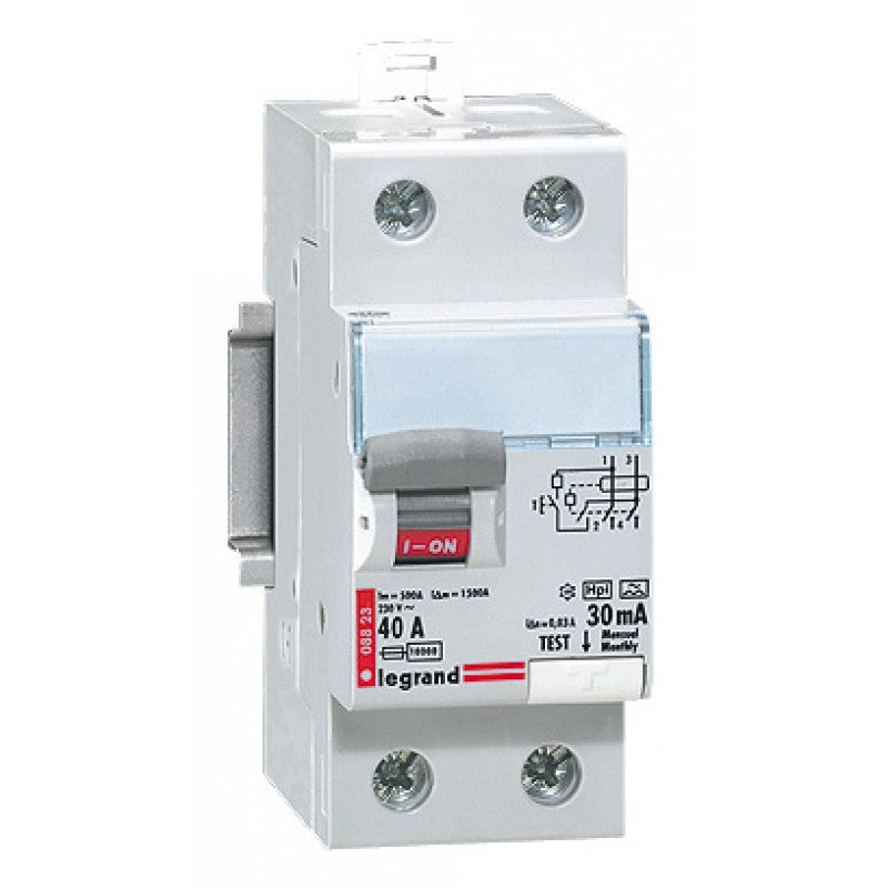 Interruptor diferencial DX 2P 40 A 30 mA tipo HPi superinmunizado Legrand
