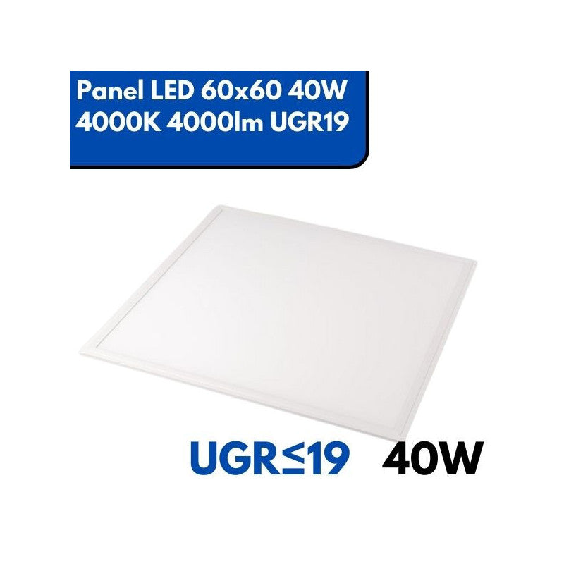 Panel LED 40 W UGR 19 con 5 años de garantía