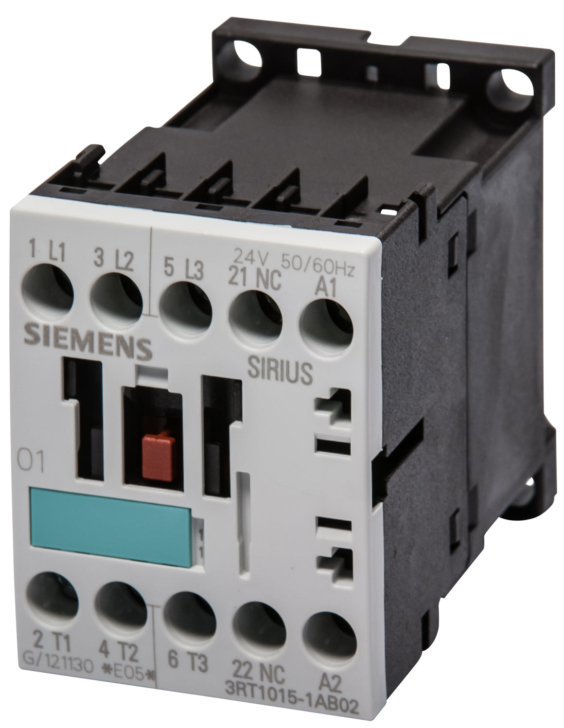 Contactor Siemens de 3 kW a 400 V, 1 NC, bobina 24 V AC