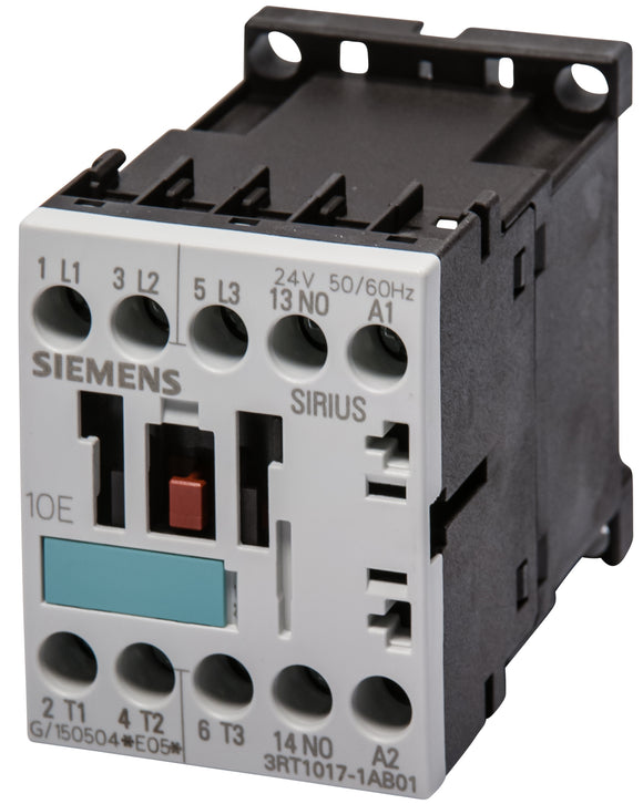 Contactor Siemens de 5,5 kW a 400 V, 1 NA, bobina 24 V AC
