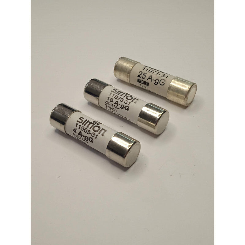 Fusible cilíndrico de 25 A sin indicador de Simon