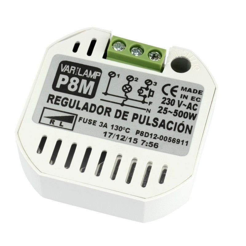Regulador de iluminación por pulsador con memoria 800 W Varilamp Pulsar 8M