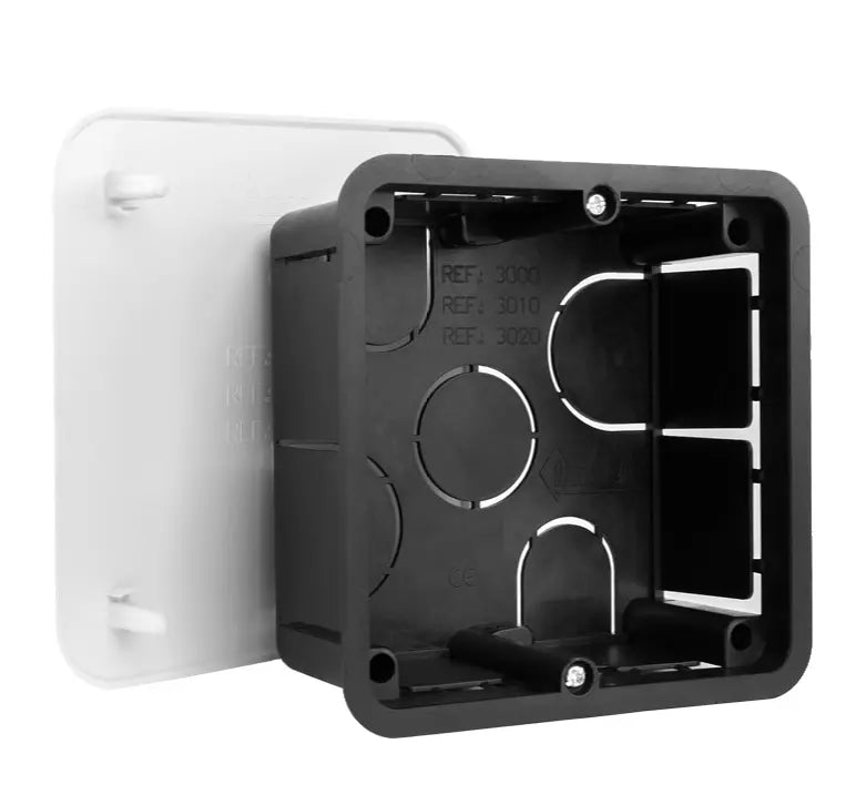 Caja de empalmes Inmael para tabique hueco 105 × 105 × 47 mm con garras – Ref. 3010N