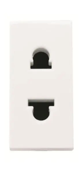 Base de enchufe mixta Niessen estrecha blanca – Ref. 2135 BL