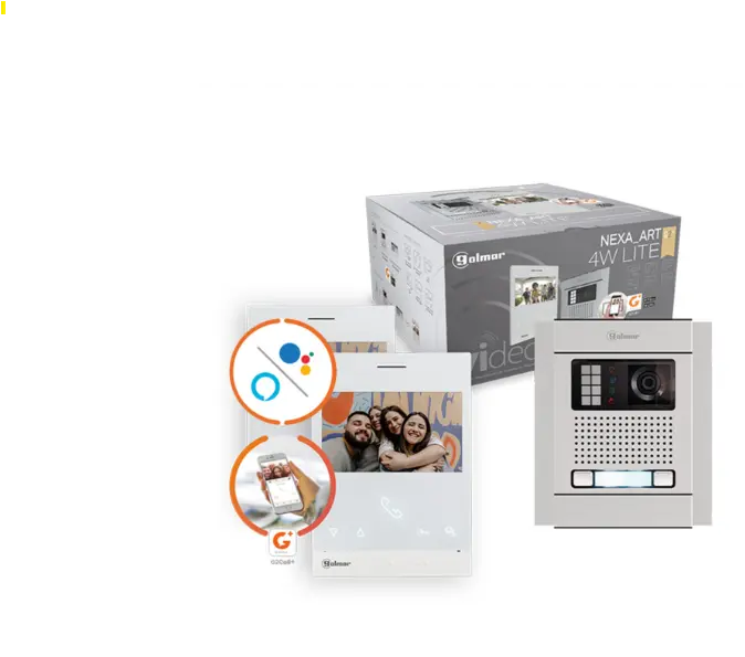 Kit de vídeo Golmar N5220/ART 4W LITE G2+ WiFi de 2 pulsadores